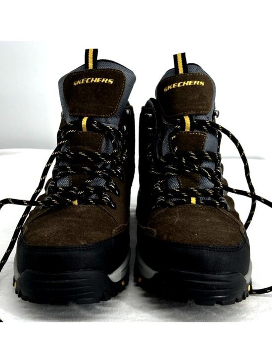 Skechers Mens Boots Relment Pelmo 64869 KHK Waterproof Hiking Sz 9.5 NWOB